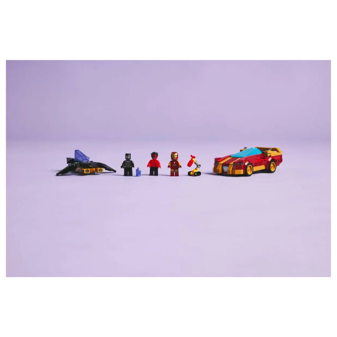 LEGO® Marvel #76310: Iron Man Car & Black Panther vs. Red Hulk