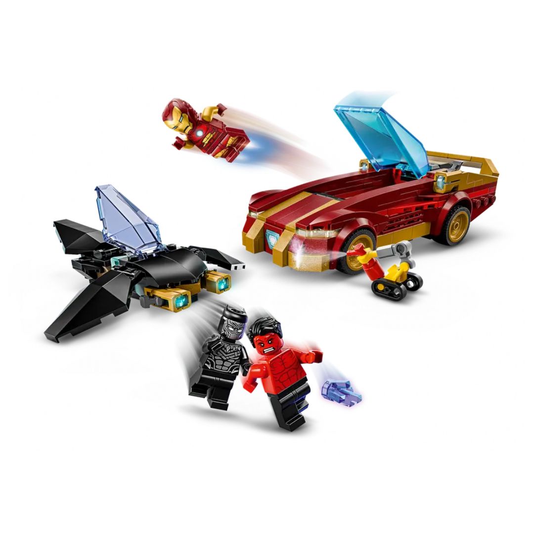 LEGO® Marvel #76310: Iron Man Car & Black Panther vs. Red Hulk