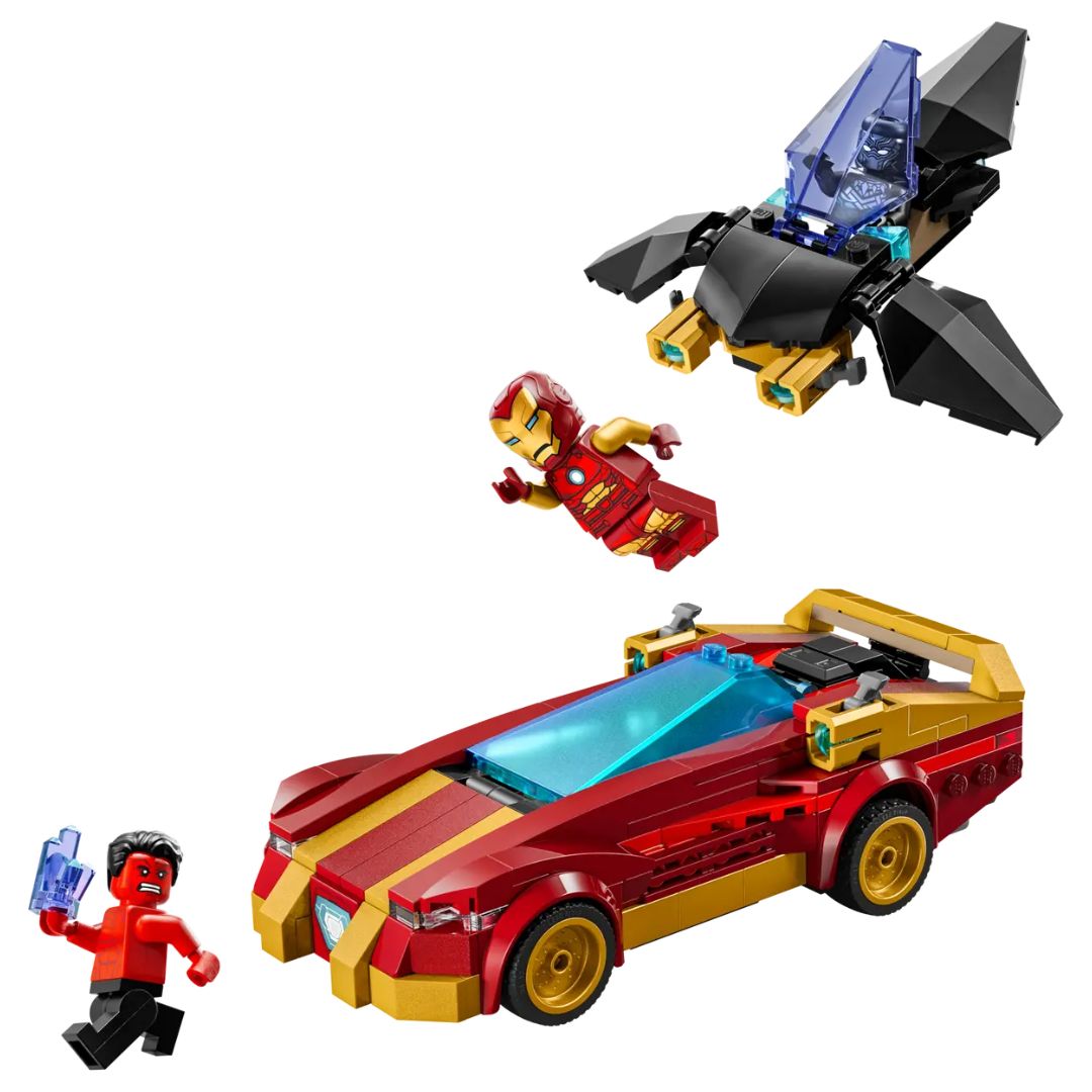 LEGO® Marvel #76310: Iron Man Car & Black Panther vs. Red Hulk