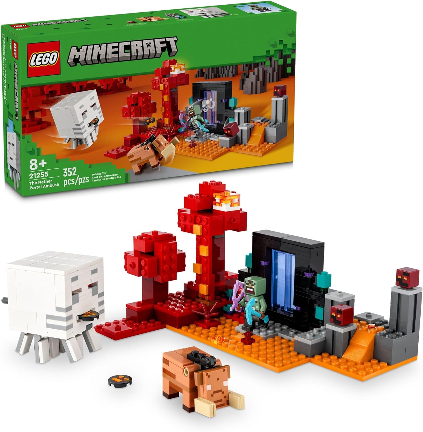 Rego Minecraft LEGO® Minecraft #21255: The Nether Portal Ambush – Krazy Caterpillar