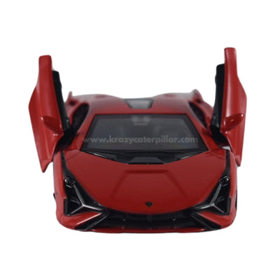 Super Fast City Car : Lamborghini Sian FKP 37 - Red Die-Cast Scale Model (1:32)