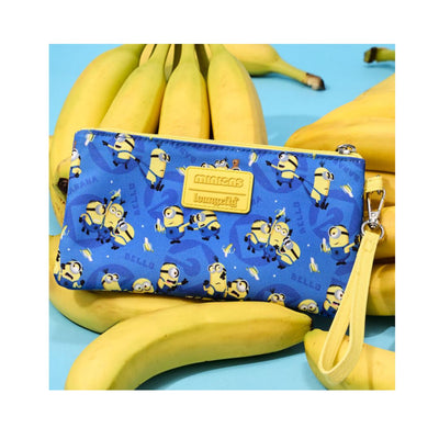 Loungefly: Despicable Me Minions All-Over Print Nylon Zipper Pouch Wristlet