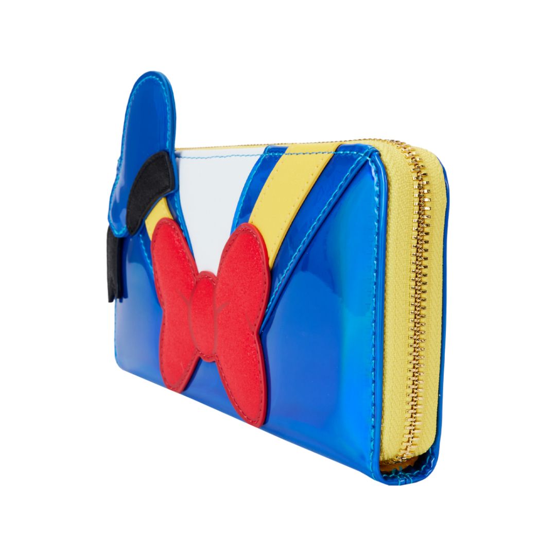 Loungefly: Donald Duck Exclusive 90th Anniversary Metallic Cosplay Zip Around Wallet