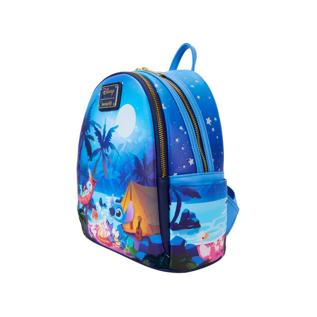 Loungefly: Stitch Camping Cuties Glow Mini Backpack