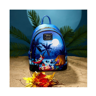 Loungefly: Stitch Camping Cuties Glow Mini Backpack