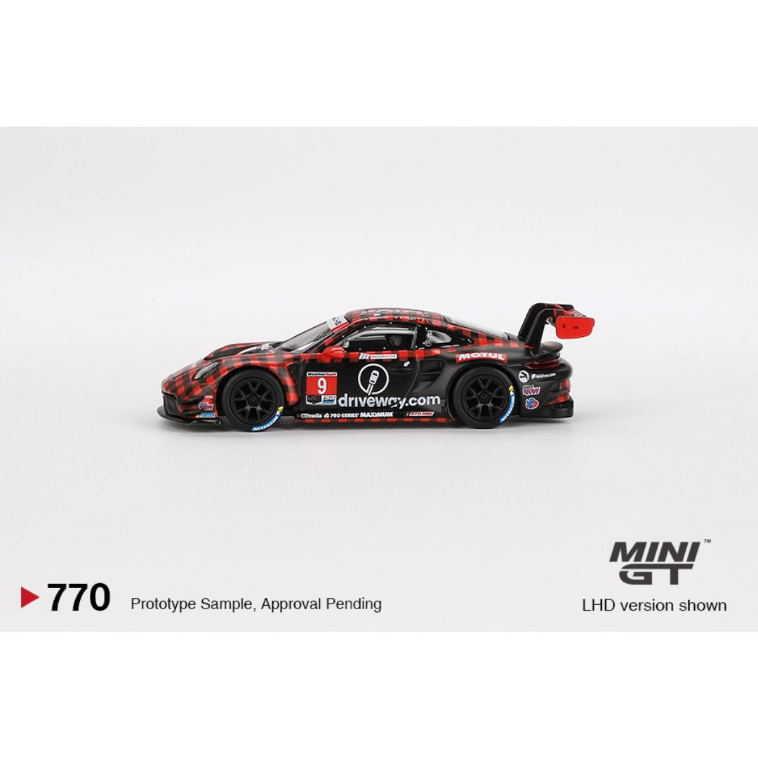 MINI GT #770 : Porsche 911 GT3 R #9 GTD PRO Pfaff Motorsports IMSA 2023 Sebring 12 Hrs. Winner