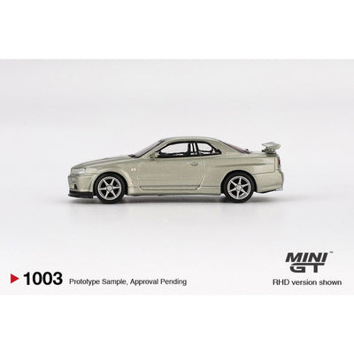 MINI GT #1003: Nissan Skyline GT-R (R34) V-Spec II Nür Millenium Jade