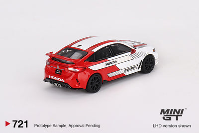 MINI GT #721 : Honda Civic Type R #2 2023 Pace Car White