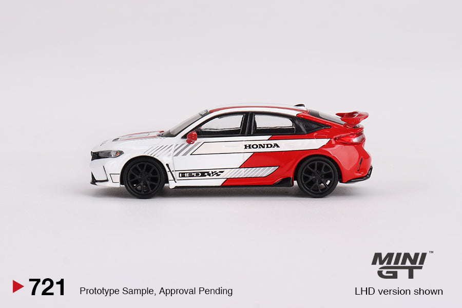 MINI GT #721 : Honda Civic Type R #2 2023 Pace Car White