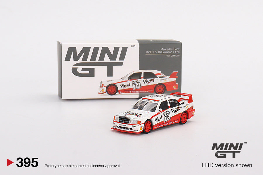Mercedes-Benz 190E 2.5 16 Evolution II 1991 DTM #78 Lohr - Scale - 1:64 | Mini GT