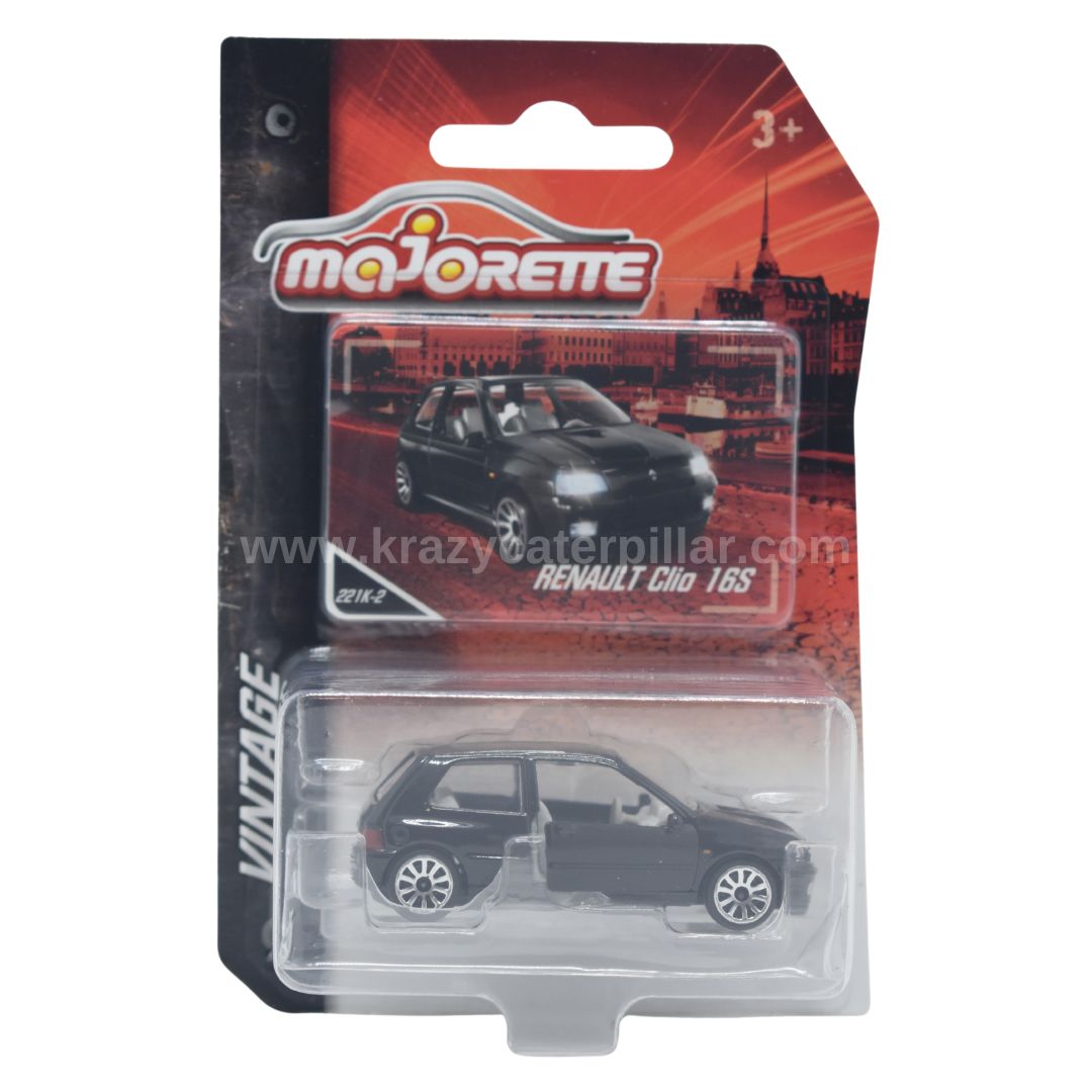 Majorette Renault Clio 16S Black: Vintage Cars - 1:64