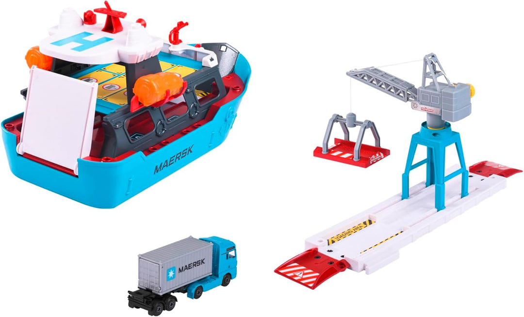 Majorette: Creatix-Logistics Port Station- Container Ship - Maersk