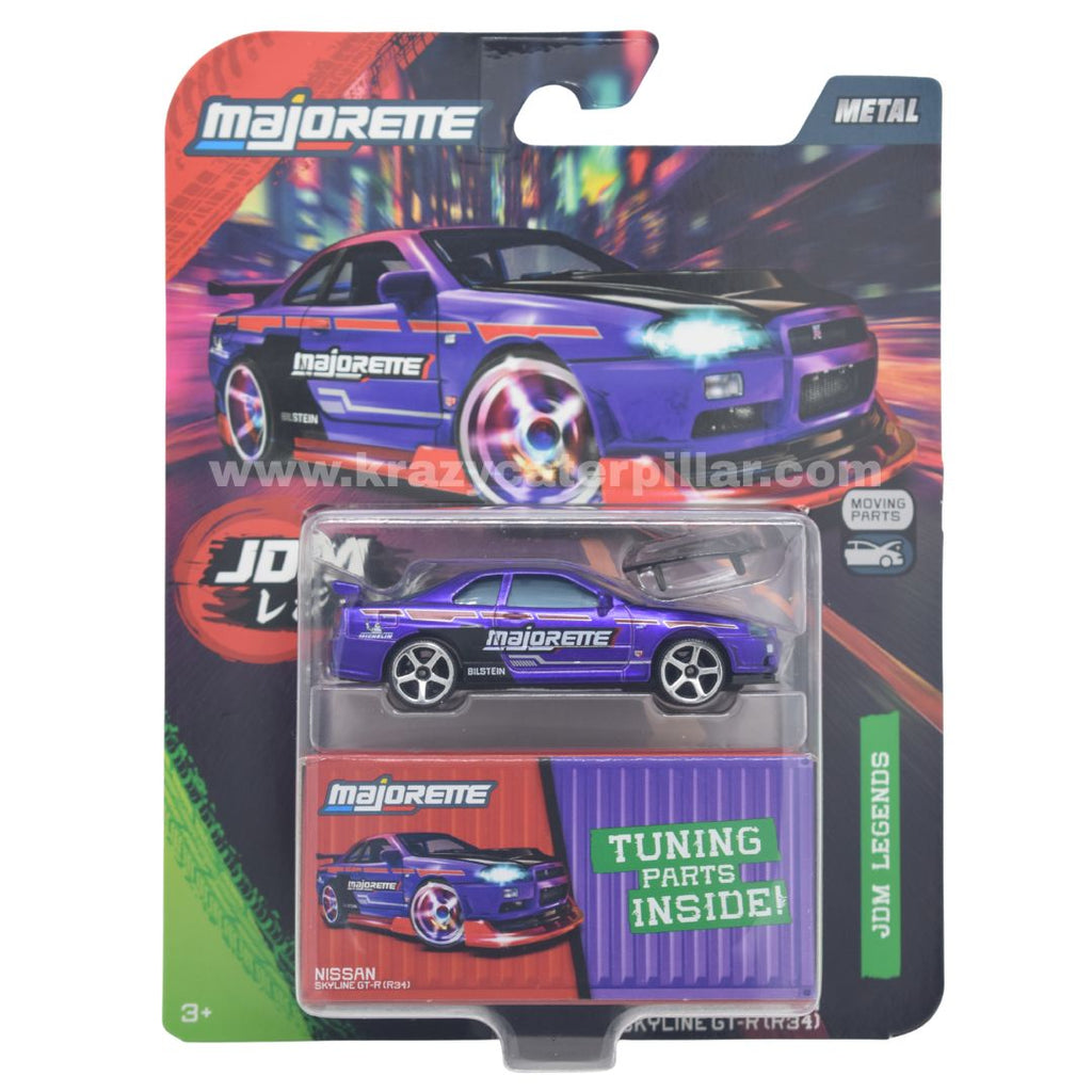 Majorette: JDM Legends Deluxe Set - Nissan Skyline GT-R (R34) - Purple