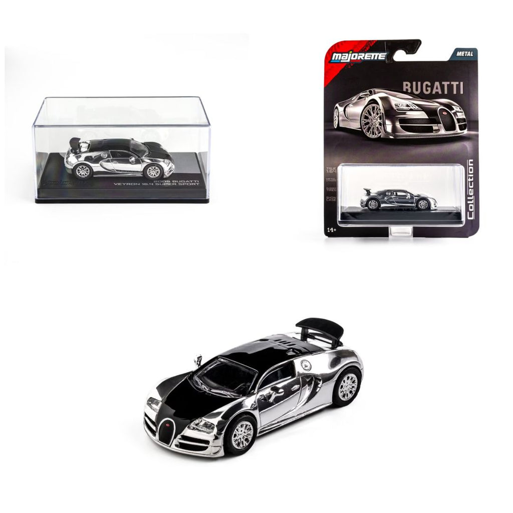 Majorette: Metal Collection Wave 5 - 2005 Bugatti Veyron 16.4 Super Sport - Silver Crome