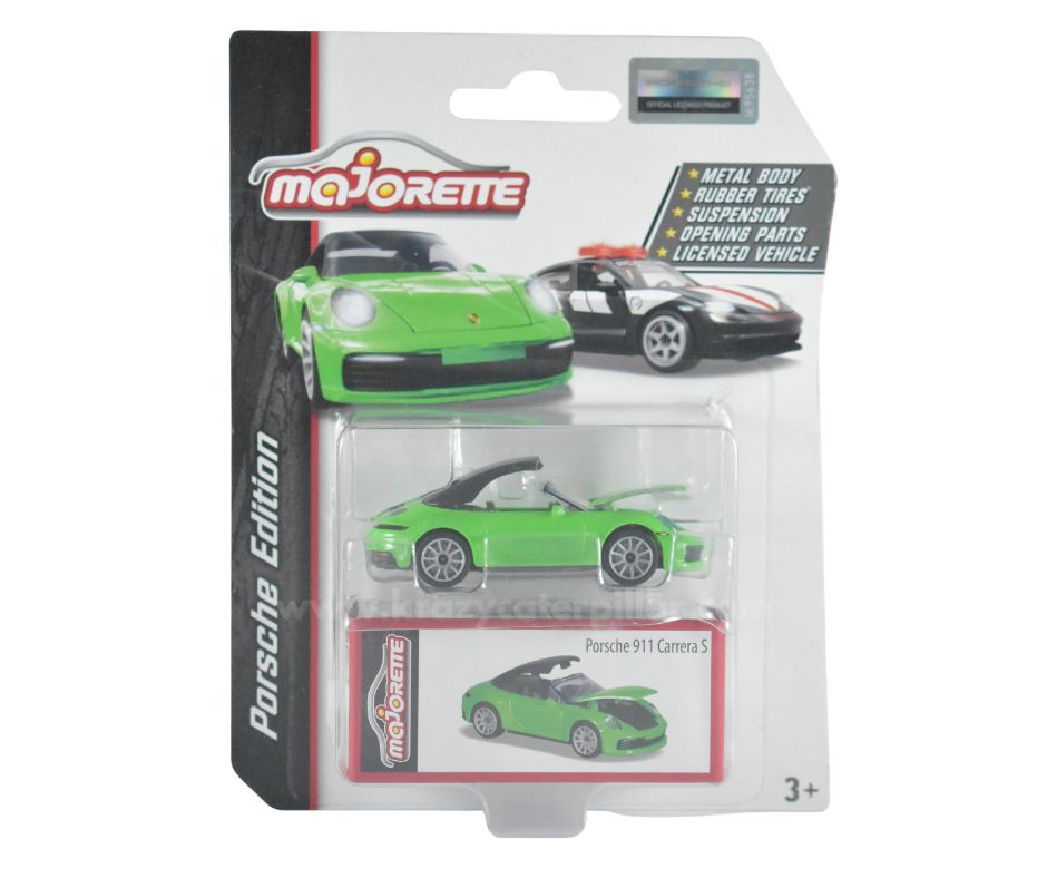 Porsche 911 Carrera S Convertible With Collector's Box: Porsche Edition - 1:64 | Majorette