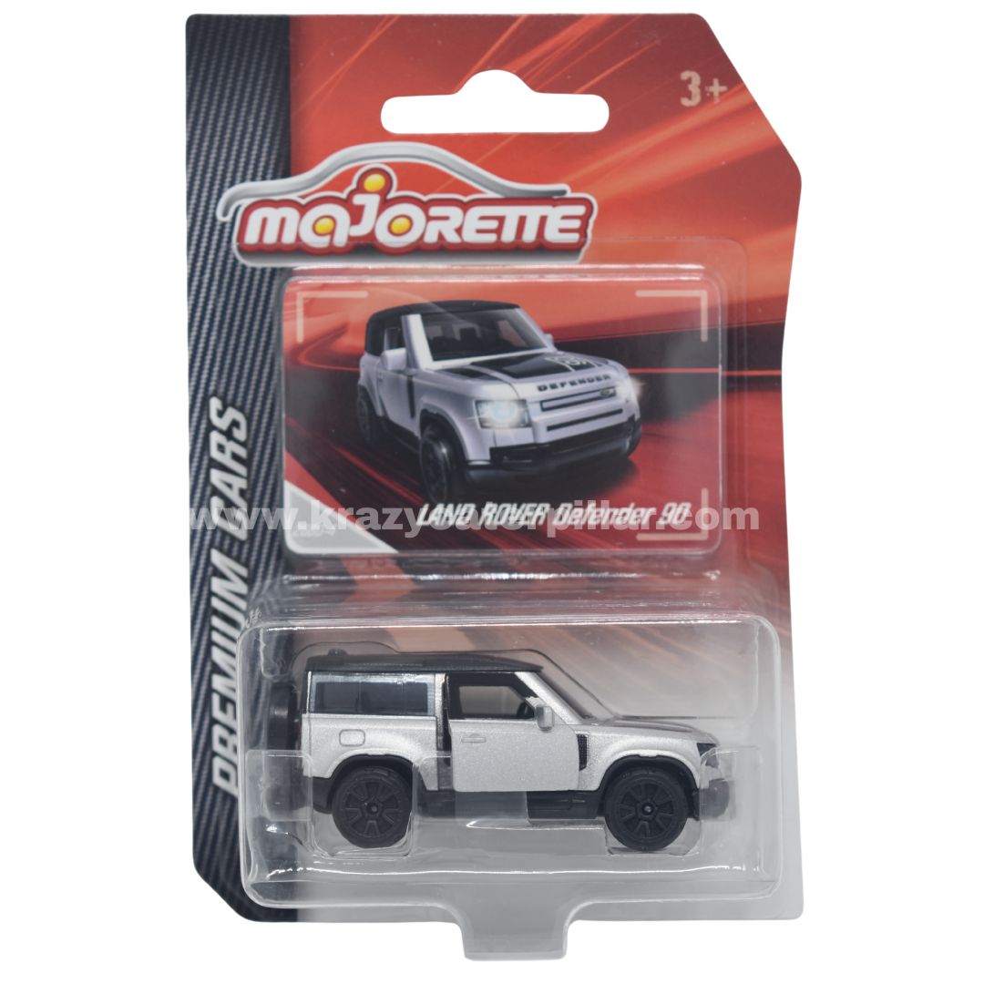 Majorette Premium Cars: Land Rover Defender 90 - Silver 1:64