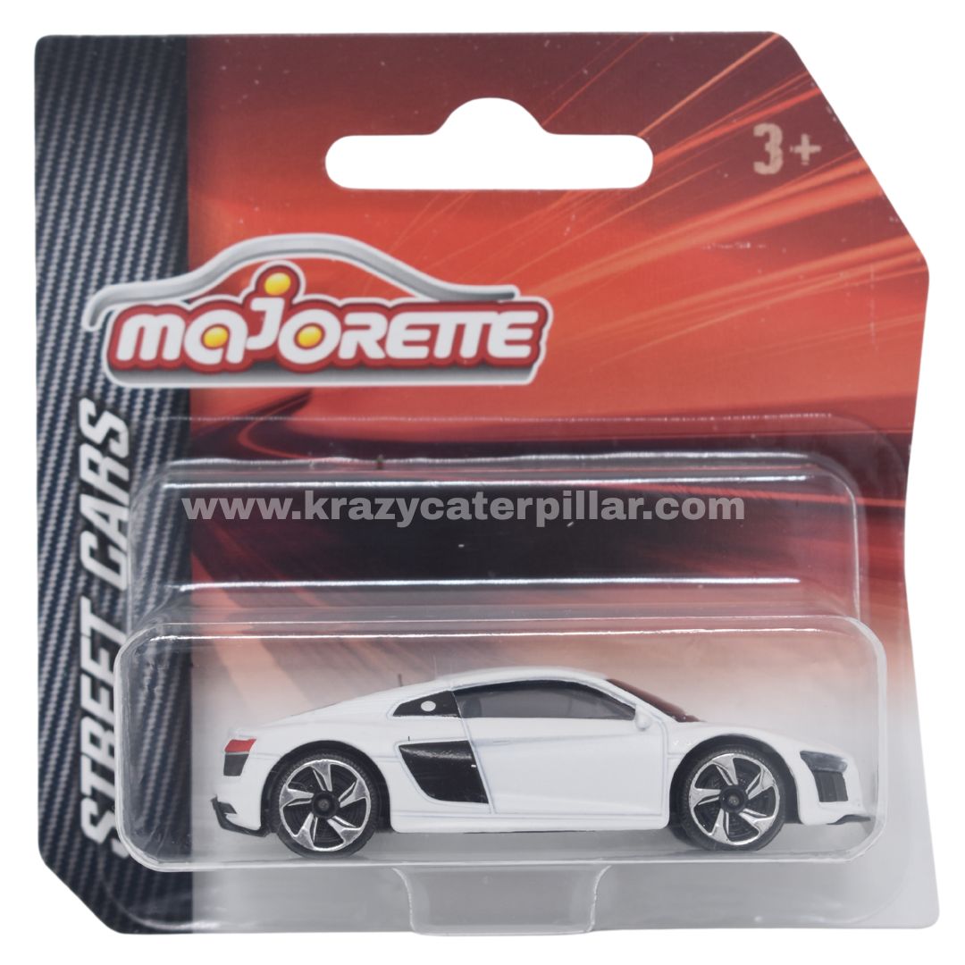 Majorette Street Cars: Audi R8 - White 1:64