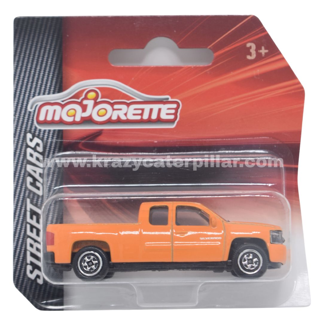 Majorette Street Cars: Chevrolet Silverado - Orange 1:64