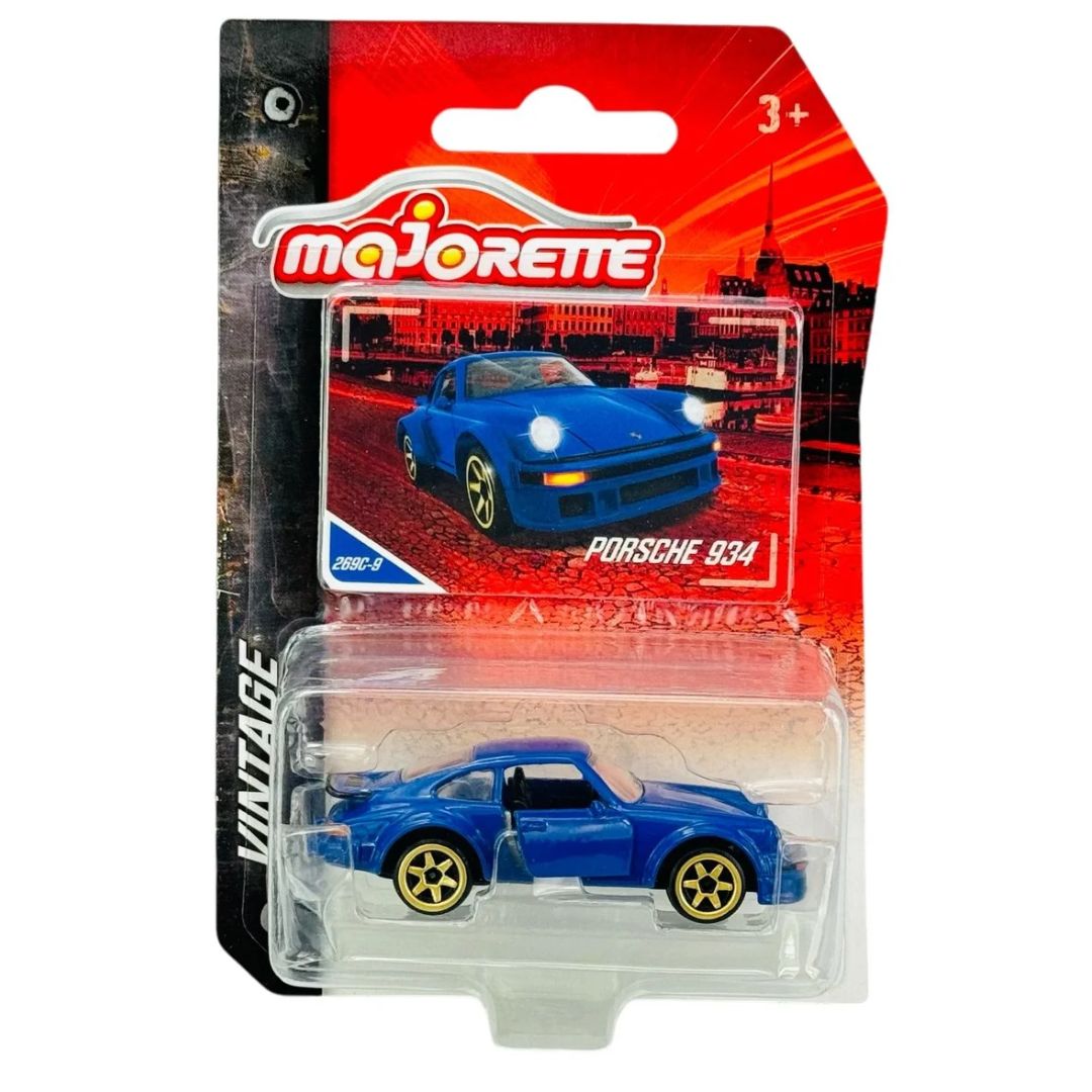 Majorette Vintage Cars: Porsche 934 - Blue 1:64