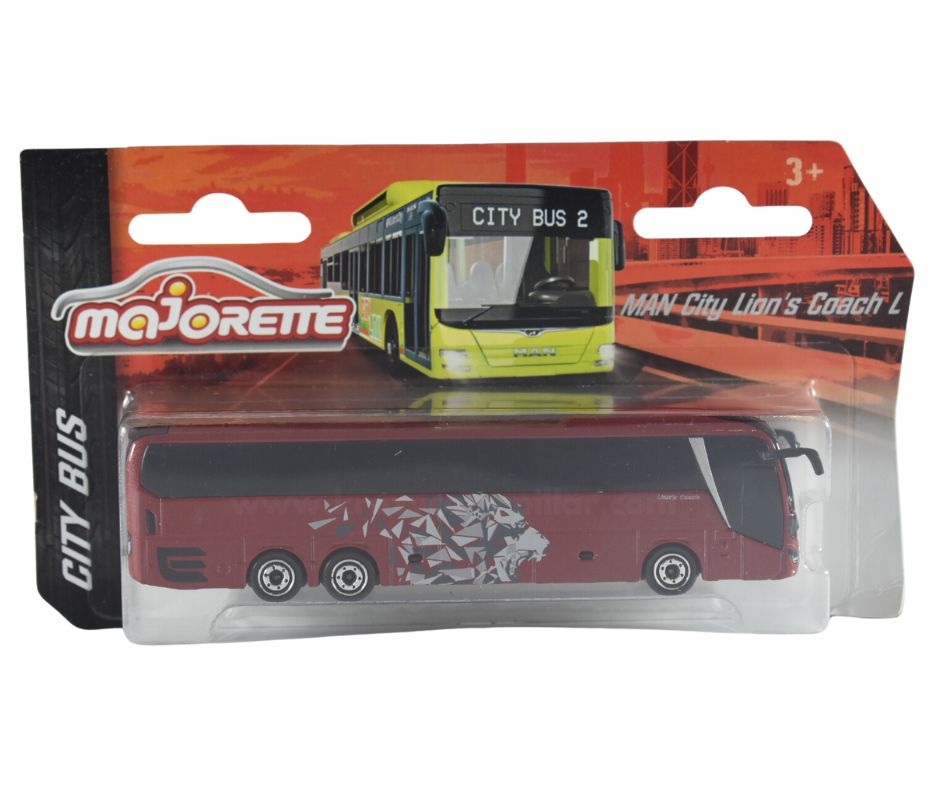 Man City Lion's Coach L: City Bus (Lion's Coach Red) | Majorette