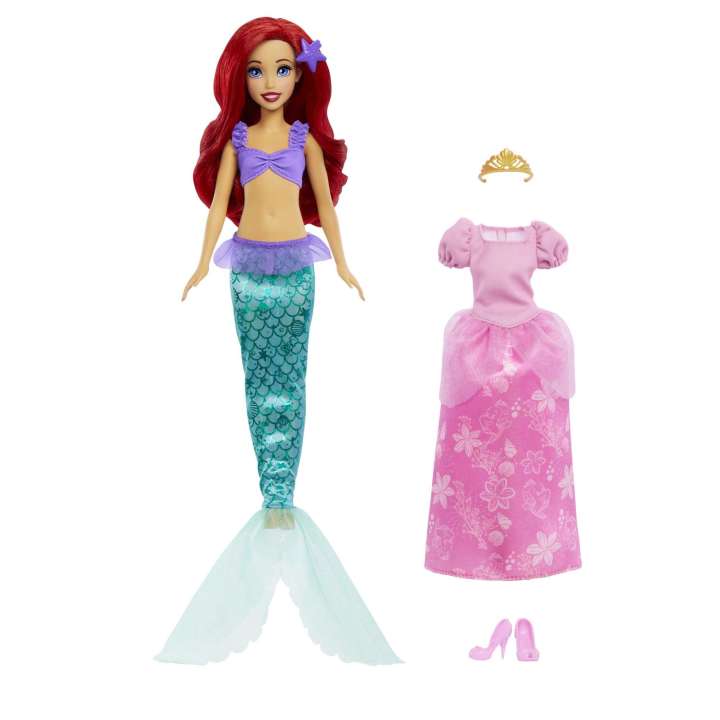 Disney Princess Toys, Ariel 2-In-1 Mermaid To Princess Doll