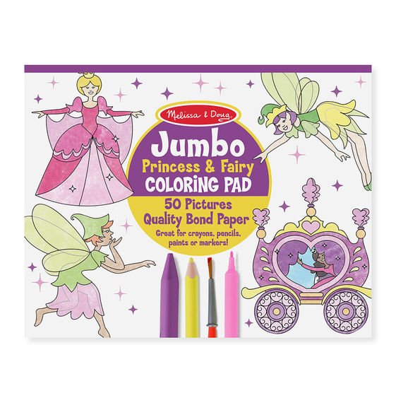 Melissa & Doug Jumbo Princess & Fairy Coloting Pad