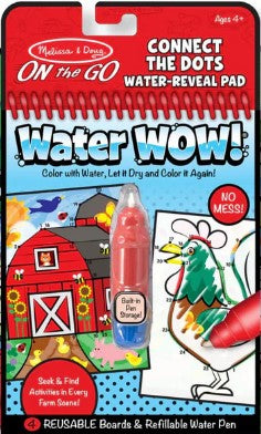Melissa & Doug On The Go Water Wow: Farm Connect The Dots Water-Reveal Pad