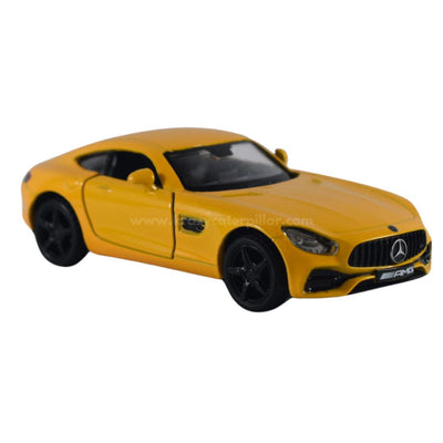 Super Fast City Car : Mercedes AMG GT-S - Yellow Die-Cast Scale Model (1:32)