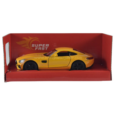 Super Fast City Car : Mercedes AMG GT-S - Yellow Die-Cast Scale Model (1:32)