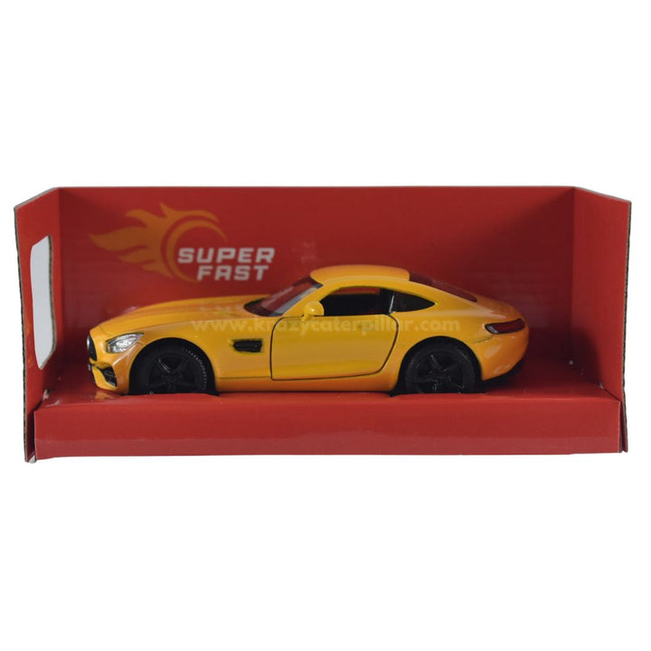 Super Fast City Car : Mercedes AMG GT-S - Yellow Die-Cast Scale