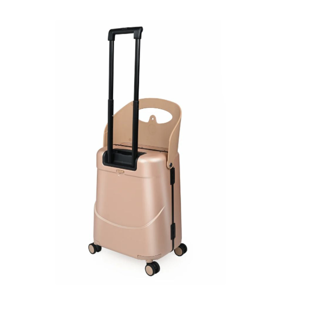 Miamily Champagne Gold Ride-On Trolley Carry-On Luggage 18 inches