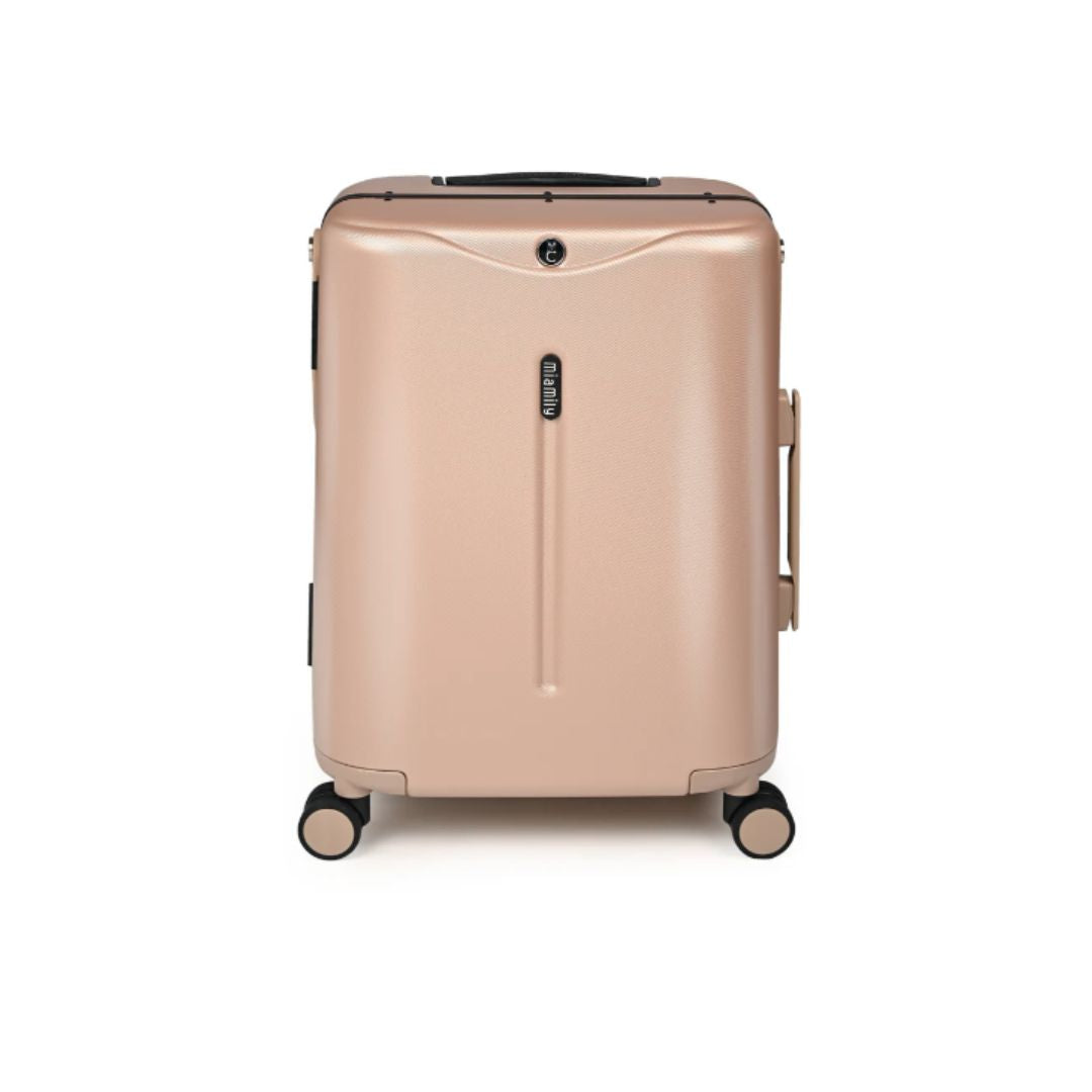 Miamily Champagne Gold Ride-On Trolley Carry-On Luggage 18 inches