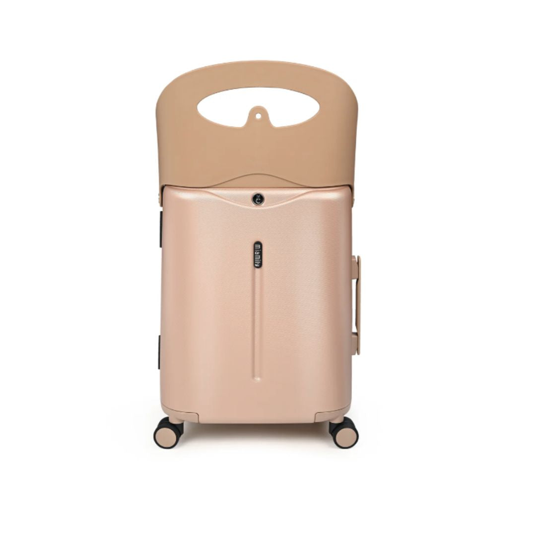 Miamily Champagne Gold Ride-On Trolley Carry-On Luggage 18 inches