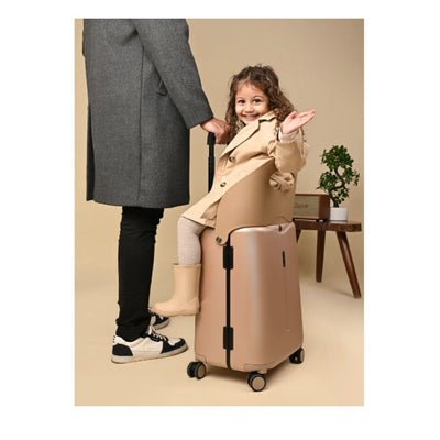 Miamily Champagne Gold Ride-On Trolley Carry-On Luggage 18 inches