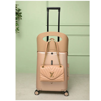 Miamily Champagne Gold Ride-On Trolley Carry-On Luggage 18 inches