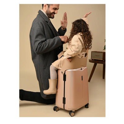 Miamily Champagne Gold Ride-On Trolley Carry-On Luggage 18 inches