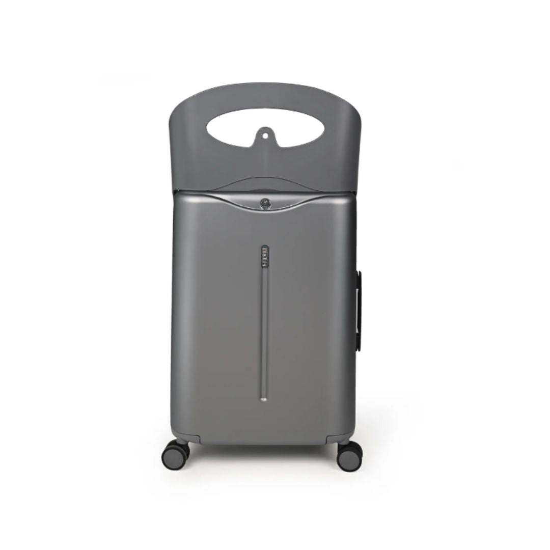 Miamily Charcoal Grey Ride-On Trolley Check-In Luggage 24 inches