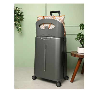 Miamily Charcoal Grey Ride-On Trolley Check-In Luggage 24 inches