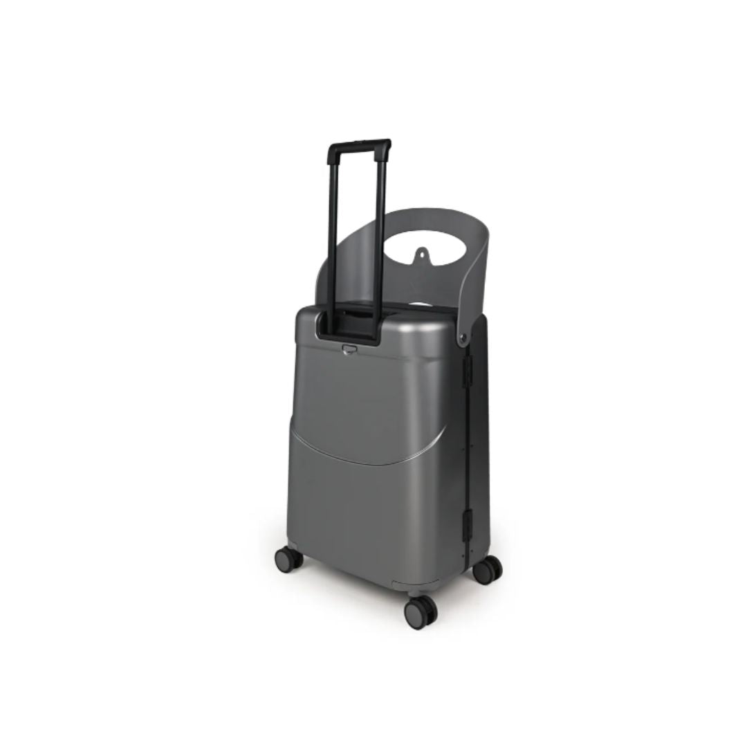 Miamily Charcoal Grey Ride-On Trolley Check-In Luggage 24 inches