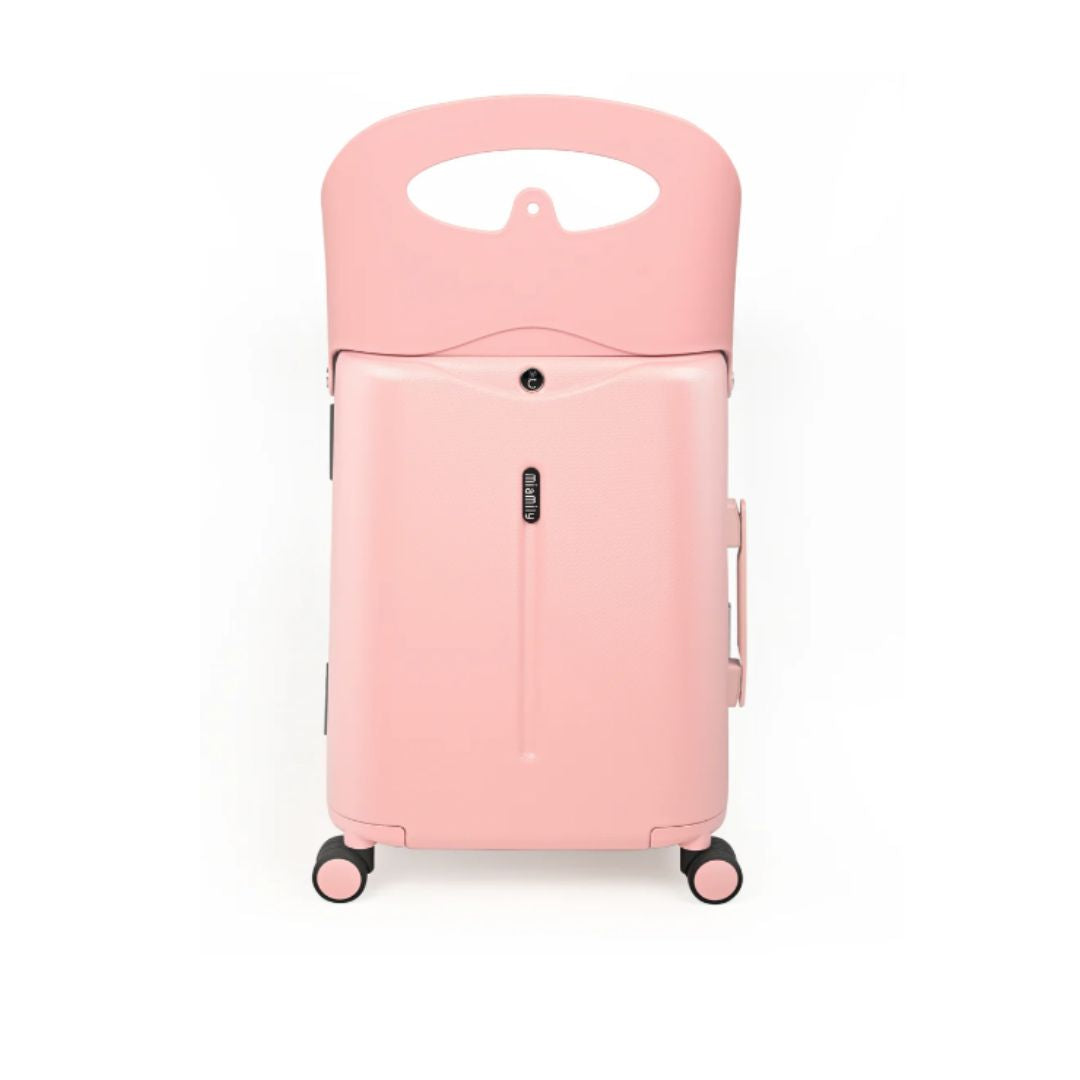 Miamily Dusty Pink Ride-On Trolley Carry-On Luggage 18 inches