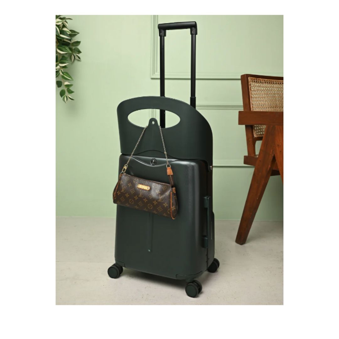 Miamily Forest Green Ride-On Trolley Carry-On Luggage 18 inches