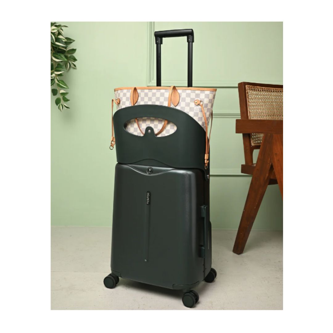 Miamily Forest Green Ride-On Trolley Carry-On Luggage 18 inches