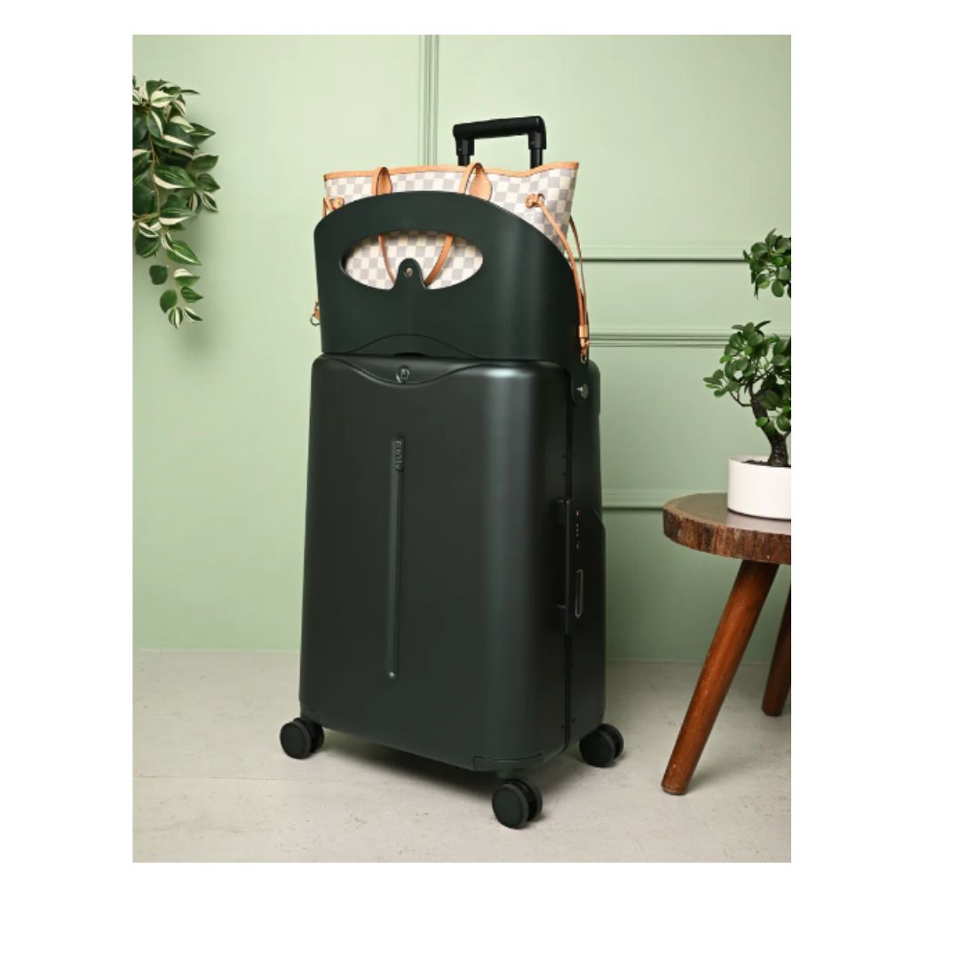 Miamily Forest Green Ride-On Trolley Check-In Luggage 24 inches