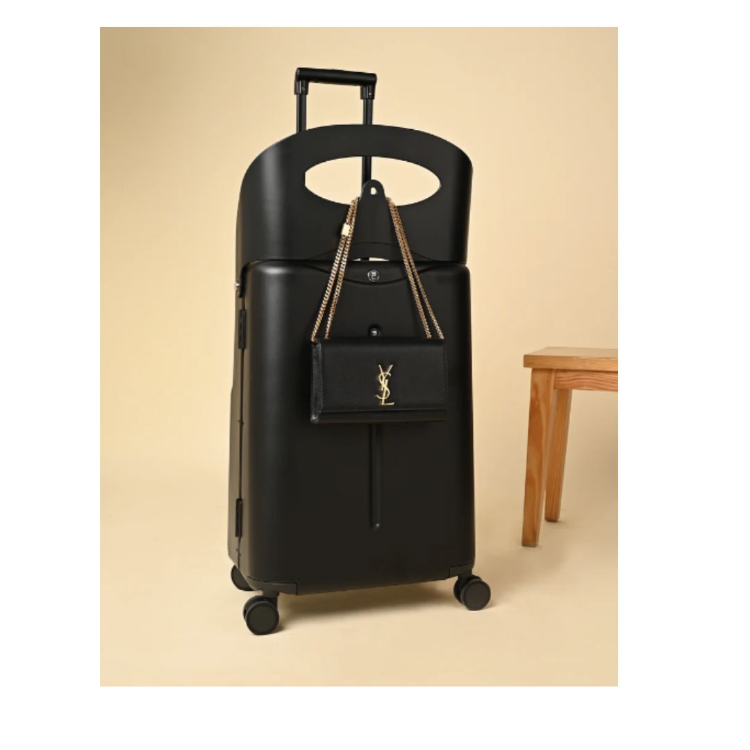 Miamily Midnight Black Ride-On Trolley Check-In Luggage 24 inches