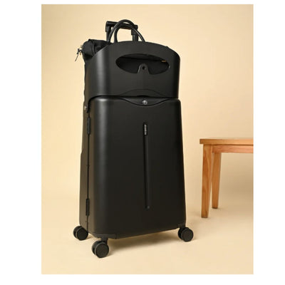 Miamily Midnight Black Ride-On Trolley Check-In Luggage 24 inches