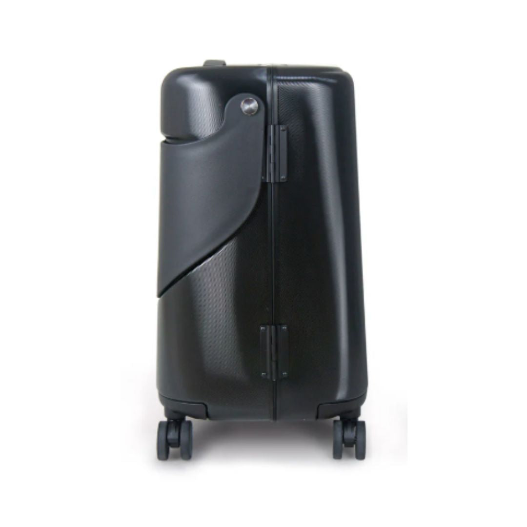 Miamily: Midnight Black Ride on Trolley Carry-on Luggage 18 inches