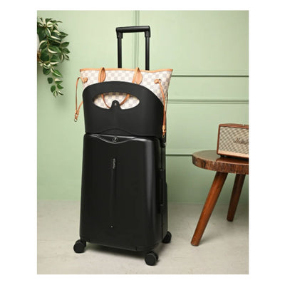 Miamily: Midnight Black Ride on Trolley Carry-on Luggage 18 inches