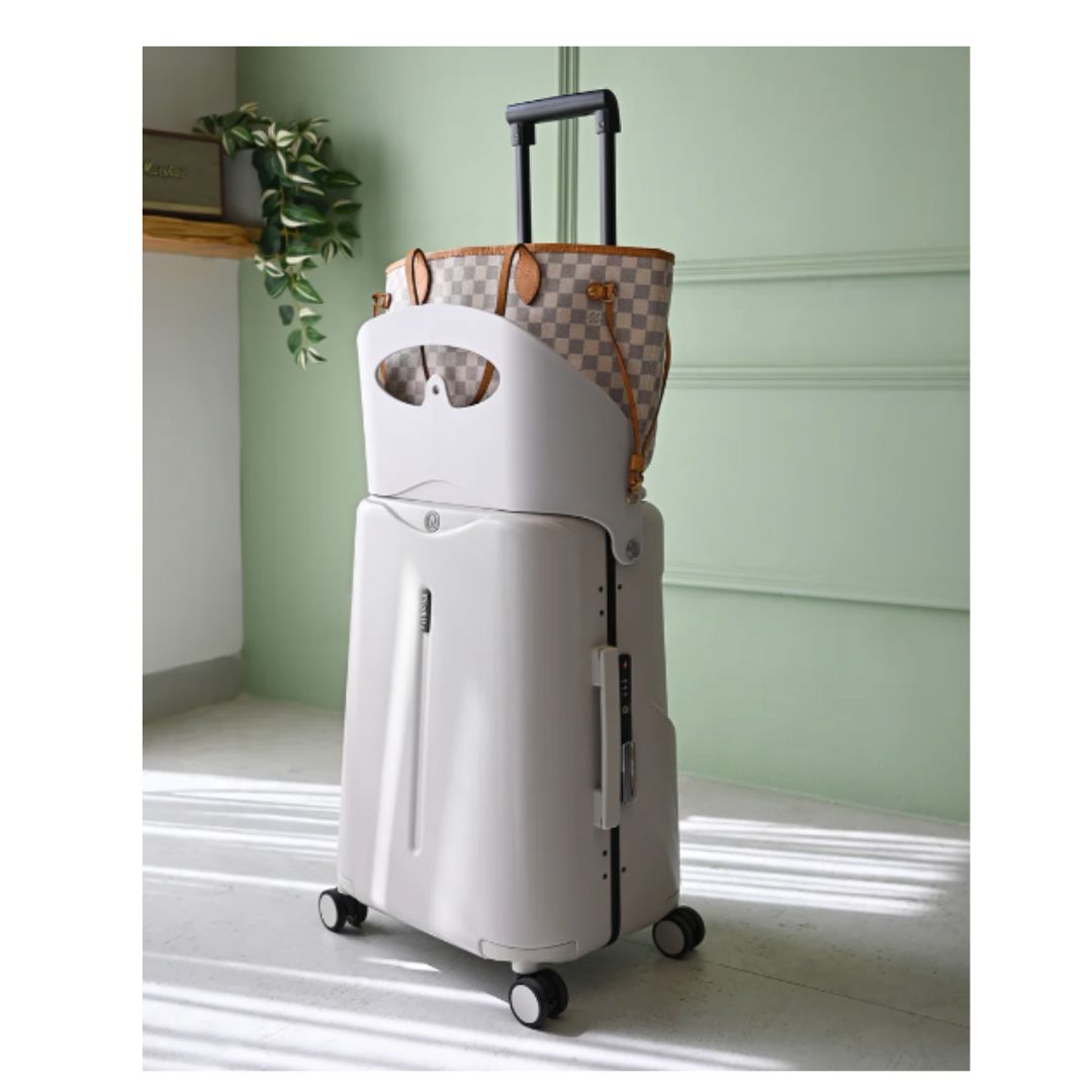 Miamily Mist Grey Ride on Trolley Carry-on Luggage 18 inches