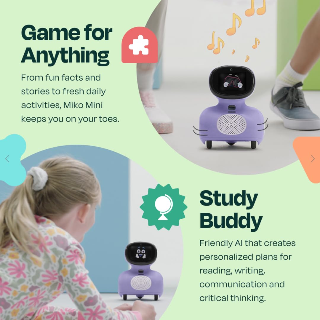 Miko Mini: AI Robot For Kids- Purple – Krazy Caterpillar