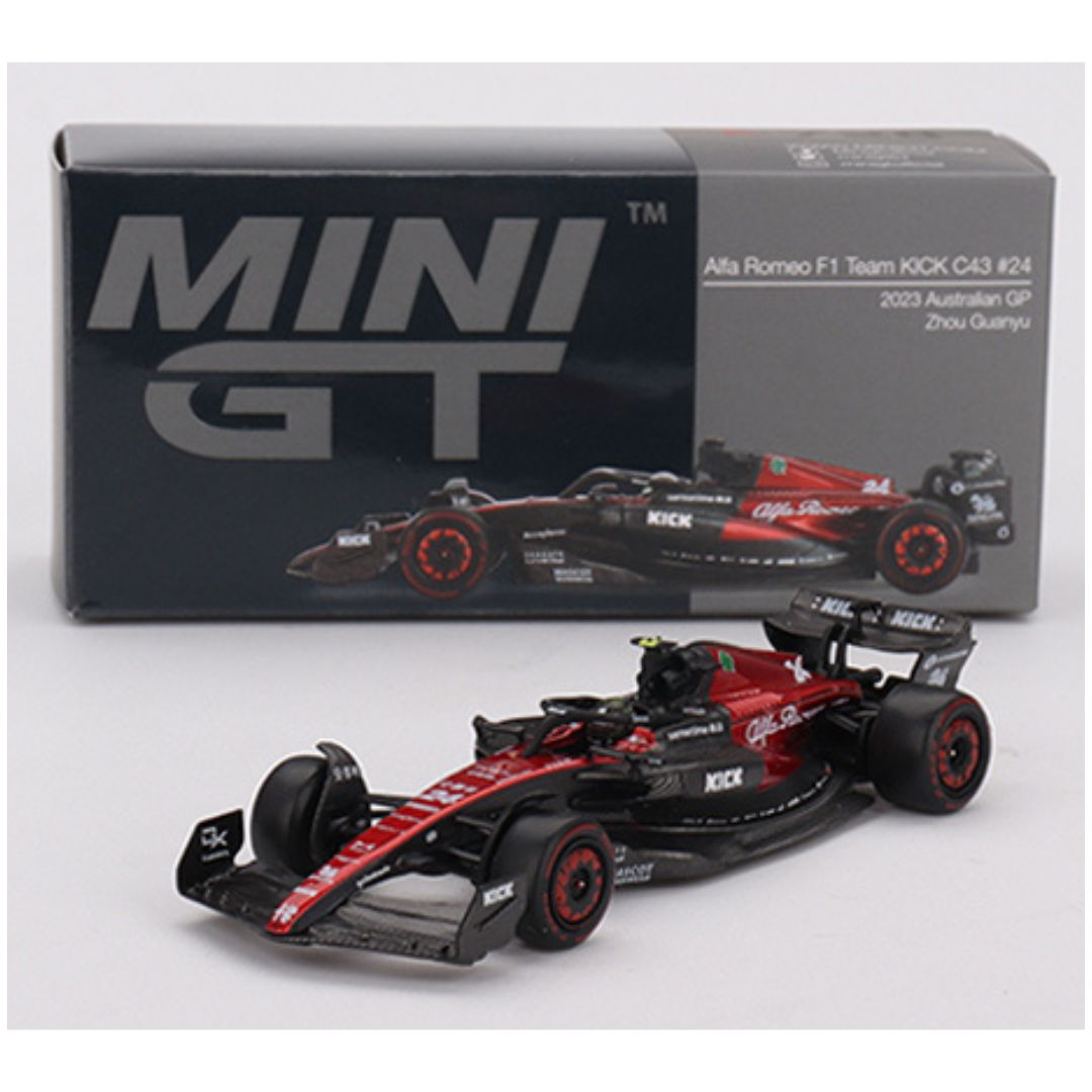 Mini GT #728: Alfa Romeo C43 #24 Zhou Guanyu 2023 F1 2023 Australian GP 1:64